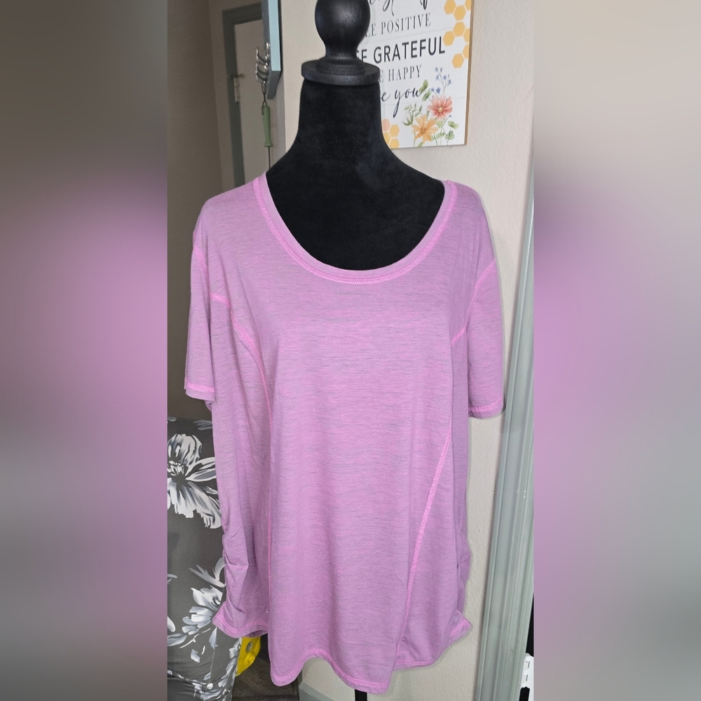 Danskin Now Light Pink Short Sleeve Top (D)